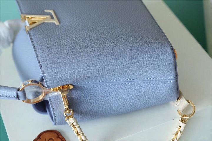 Louis Vuitton Capucines BB Taurillon Light Blue/ Beige  Bags, Shoulder And Crossbody Bags 10.6in/27cm Louis Vuitton
