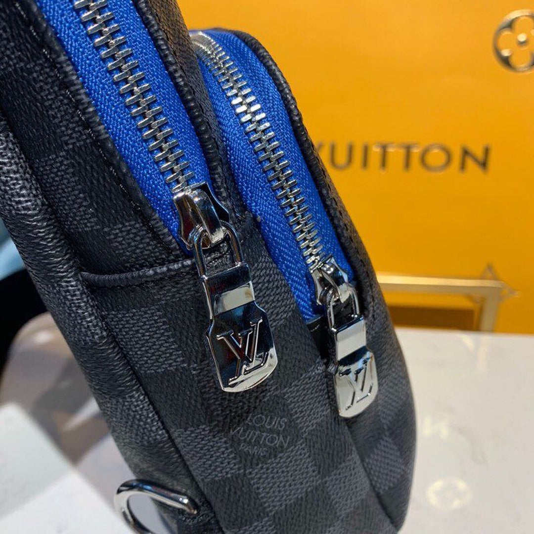 Louis Vuitton Avenue Sling Bag Damier Graphite Canvas Blue For Men, Bags, Crossbody Bags
