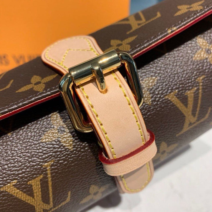 Louis Vuitton 3 Watch Case Monogram Canvas Travel Bags