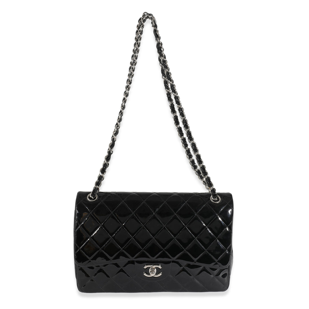 Chanel Black Patent Classic Jumbo Flap Bag