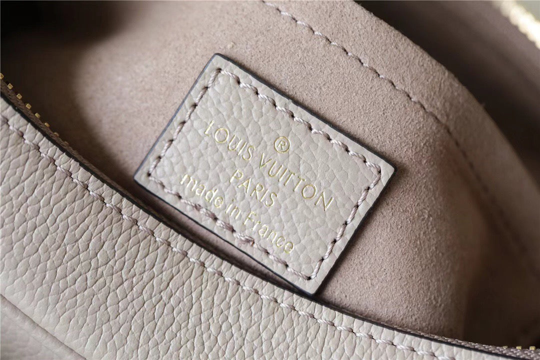 Louis Vuitton Bagatelle Monogram Empreinte Tourterelle Gray / Creme Beige  Shoulder And Crossbody Bags