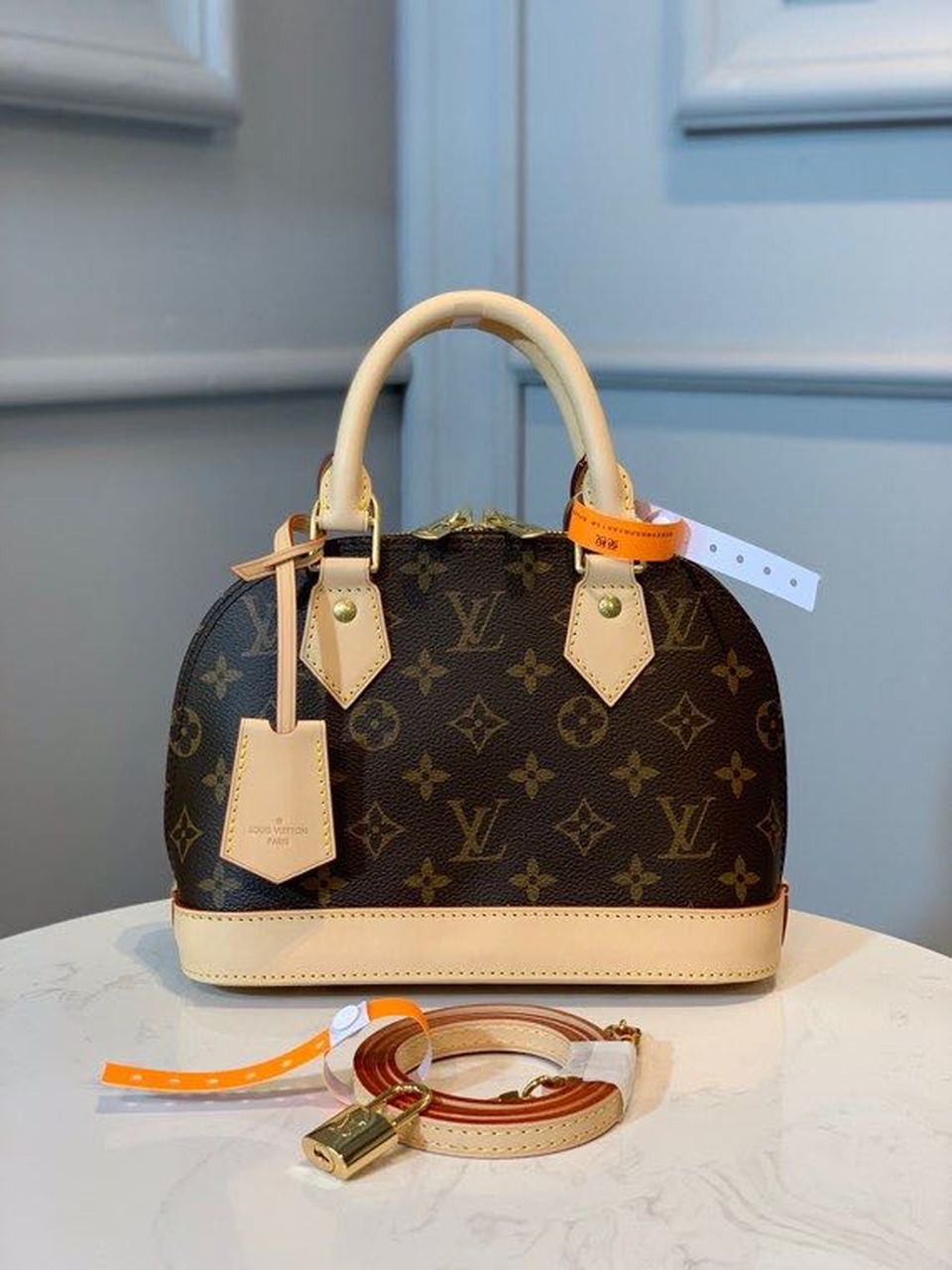 LV Alma BB Monogram Canvas Beige For Women,  Shoulder And Crossbody Bags 9.2in/23.5cm LV M53152