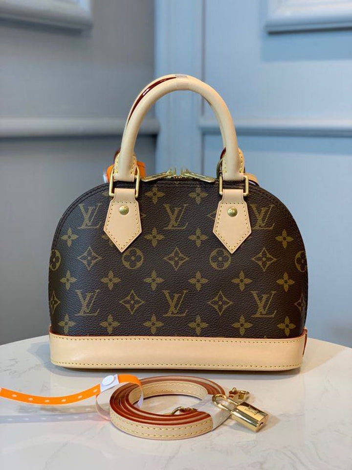 Louis Vuitton Alma BB Monogram Canvas Beige  Shoulder And Crossbody Bags