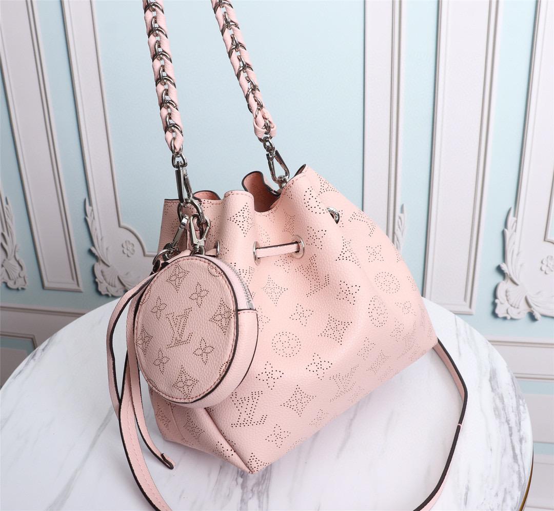 Louis Vuitton Bella Bucket Bag Mahina Magnolia Pink  Handbags, Shoulder And Crossbody Bags