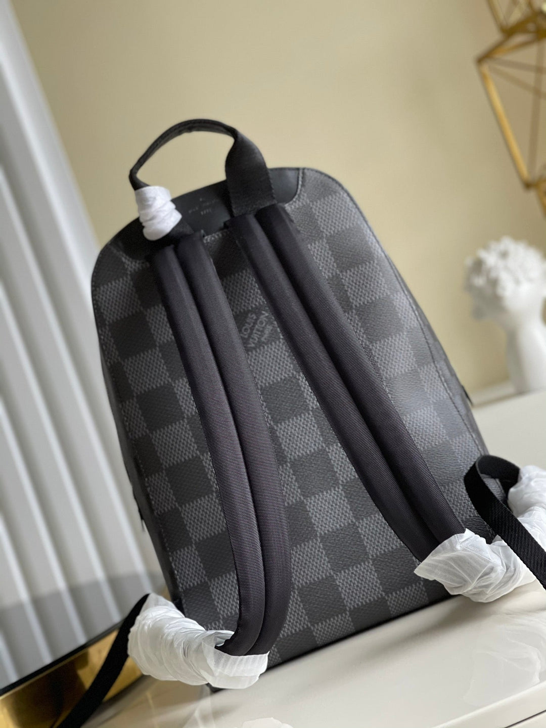 Louis Vuitton Campus Backpack Damier Graphite 3D Canvas Grey For Men, Bags 39cm Louis Vuitton N50009