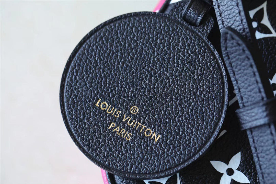 Louis Vuitton Bagatelle Monogram Empreinte Black / White / Pink  Shoulder And Crossbody Bags