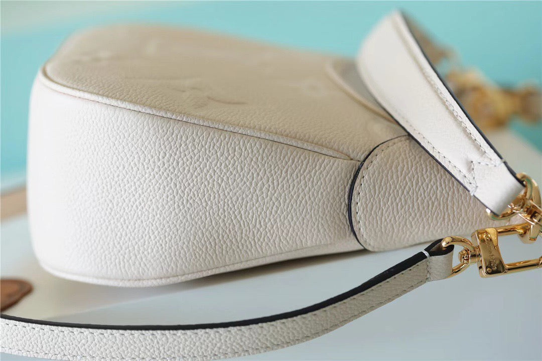 Louis Vuitton Bagatelle Monogram Empreinte Creme Beige  Shoulder And Crossbody Bags