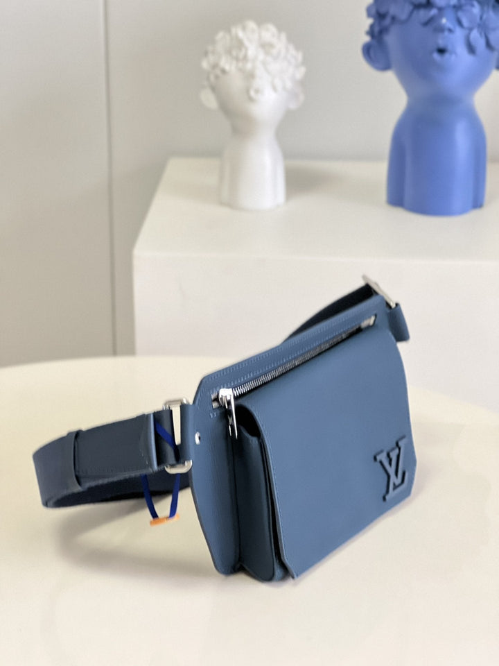 Louis Vuitton Aerogram Slingbag Navy Blue For Men, Bags
