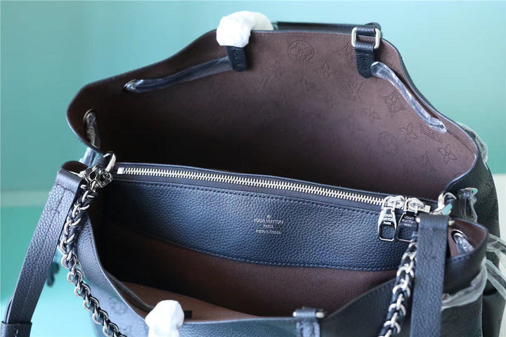 Louis Vuitton Bella Tote Mahina Black  Shoulder And Crossbody Bags