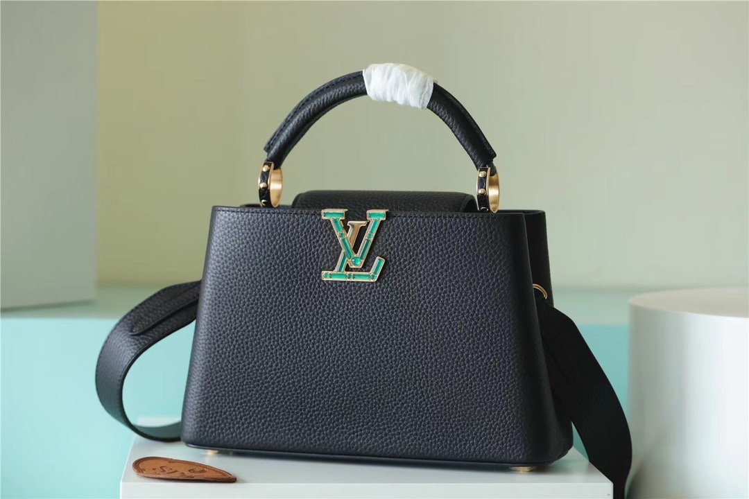 LV Capucines BB Taurillon Black For Women,  Shoulder And Crossbody Bags 26cm/10.6in LV