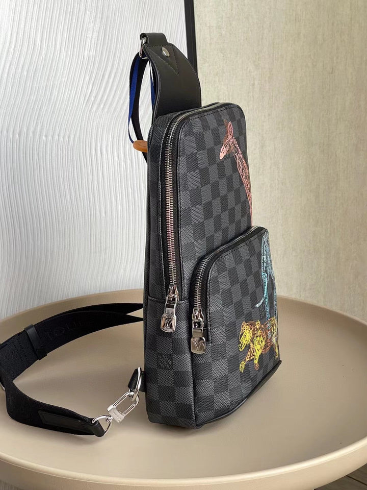 Louis Vuitton Avenue Sling Bag Damier Graphite For Men, Bags, Crossbody Bags