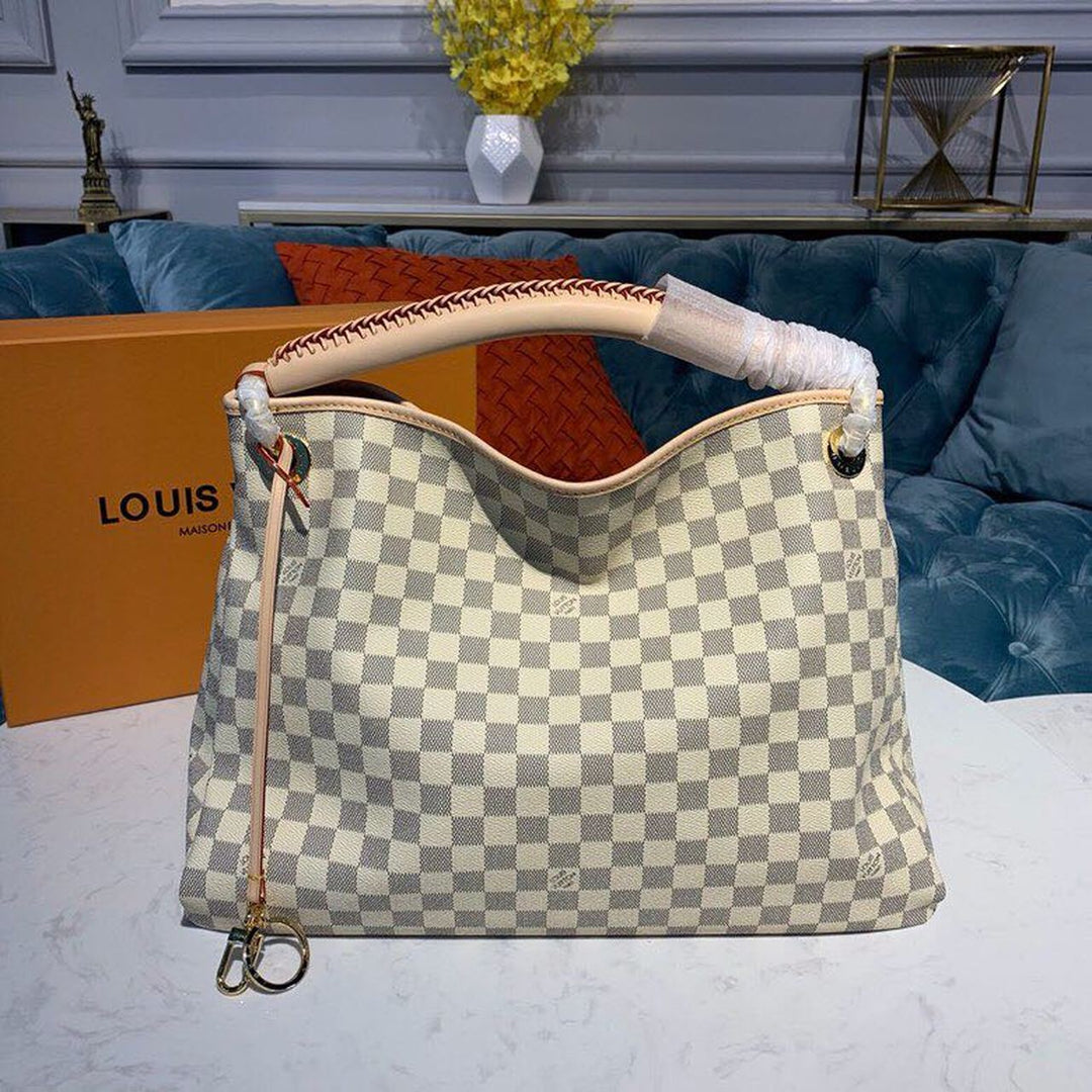 Louis Vuitton Artsy MM Damier Azur Canvas  Shoulder Bags