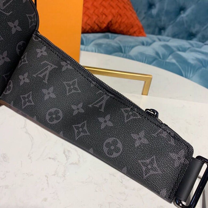 Louis Vuitton Bumbag Monogram Eclipse Canvas For Men, Belt Bags