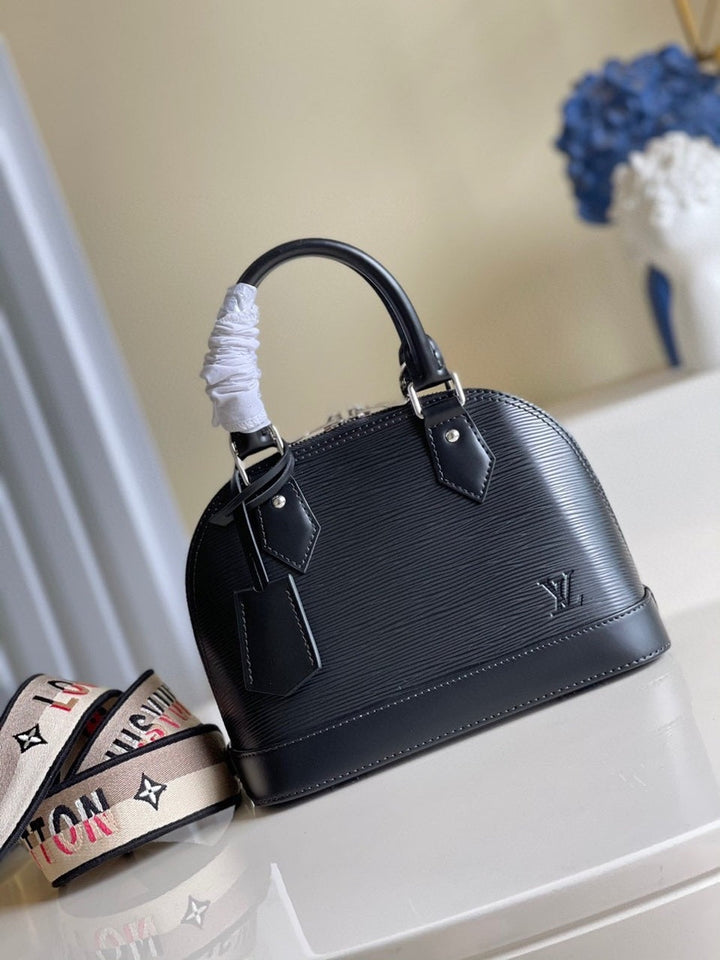 Louis Vuitton Alma BB Monogram Blossoms Black  Shoulder And Crossbody Bags