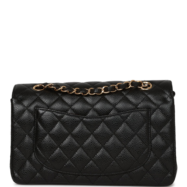 Chanel Small Classic Double Flap Bag Black Caviar Gold Hardware