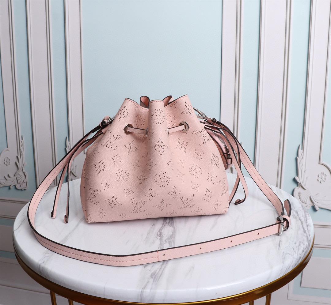Louis Vuitton Bella Bucket Bag Mahina Magnolia Pink  Handbags, Shoulder And Crossbody Bags