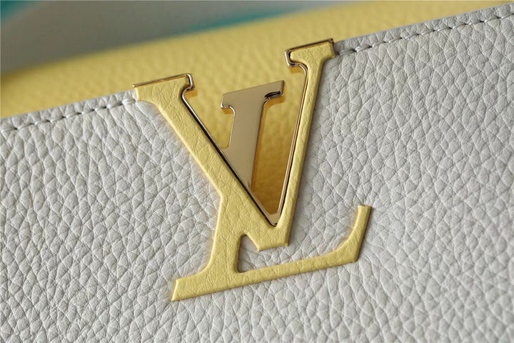 Louis Vuitton Capucines BB Taurillon Creme Beige/ Plume Yellow Berlingot  Bags, Shoulder And Crossbody Bags 10.6in/27cm Louis Vuitton