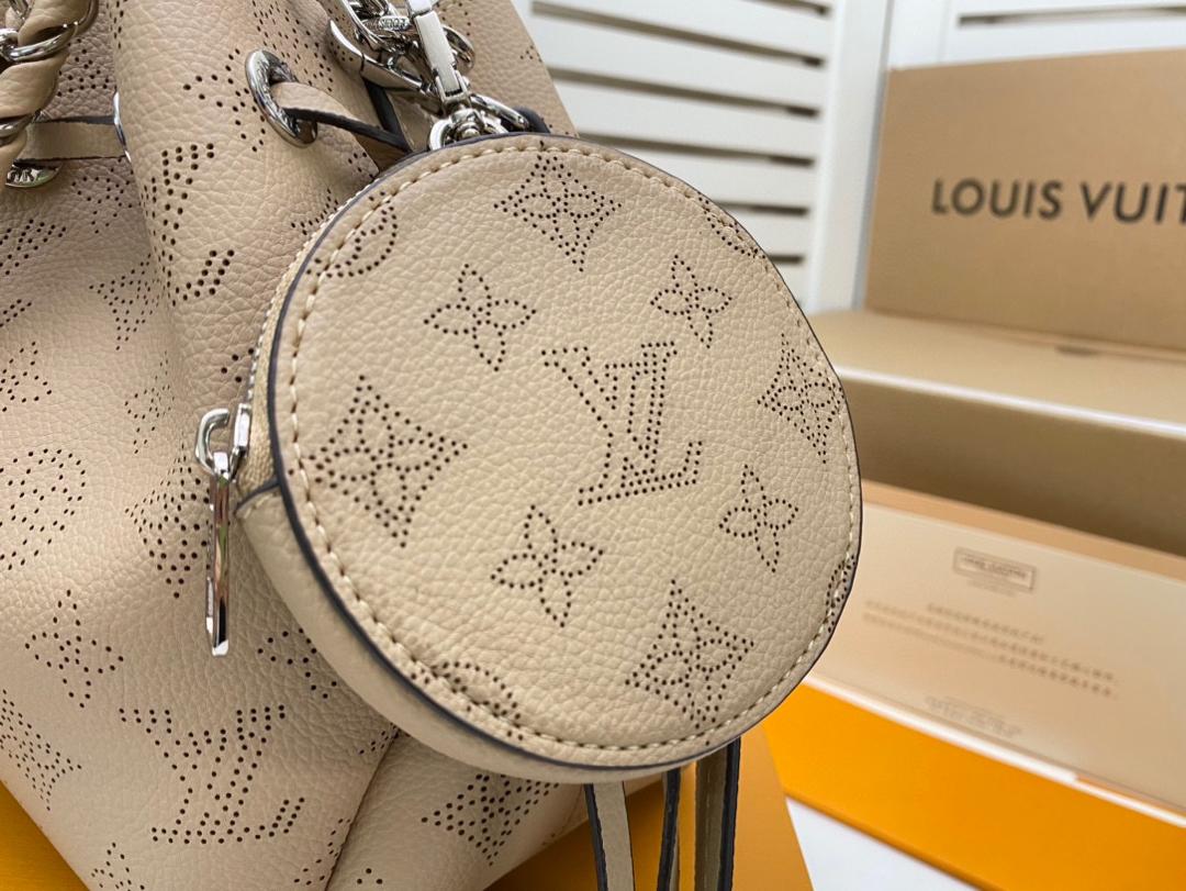 Louis Vuitton Bella Bucket Bag Mahina Galet Grey  Handbags, Shoulder And Crossbody Bags