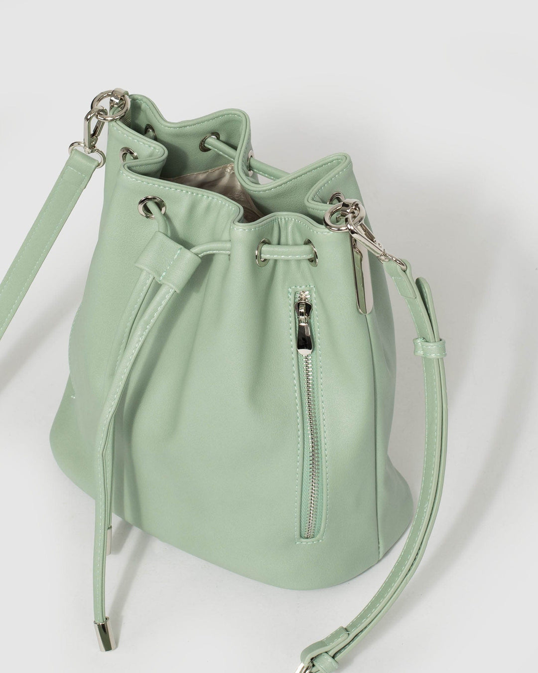Green Giselle Hardware Bucket Bag