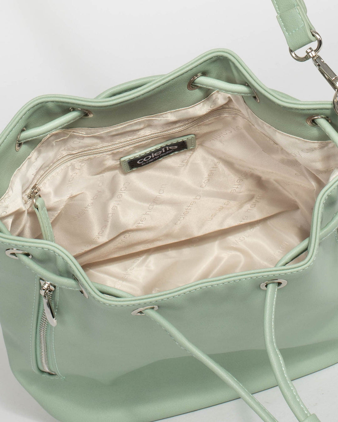 Green Giselle Hardware Bucket Bag