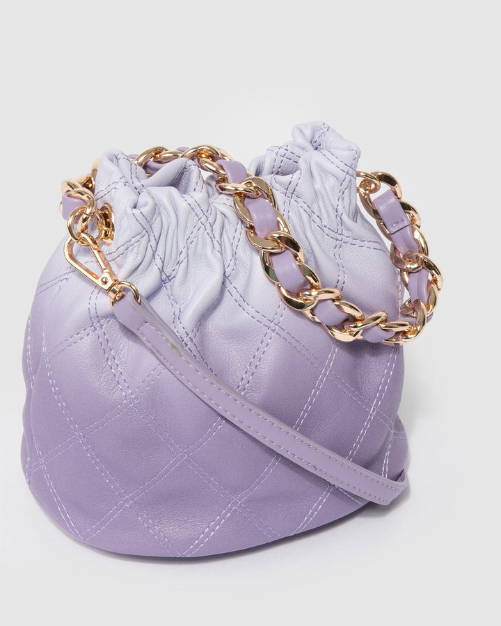 Ombre Lilac Pippa Chain Handle Bucket Bag