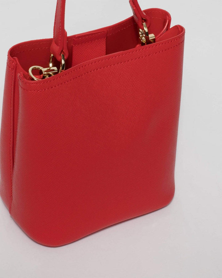 Red Melanie Bucket Bag