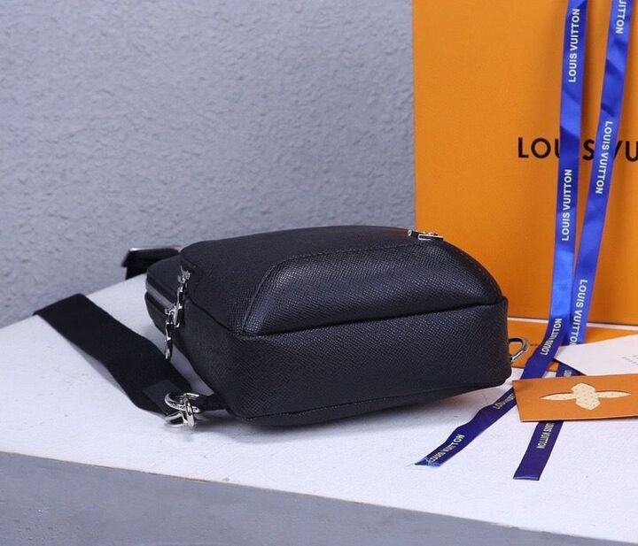 Louis Vuitton Avenue Sling Bag Taiga Black For Men, Bags, Messenger And Crossbody Bags