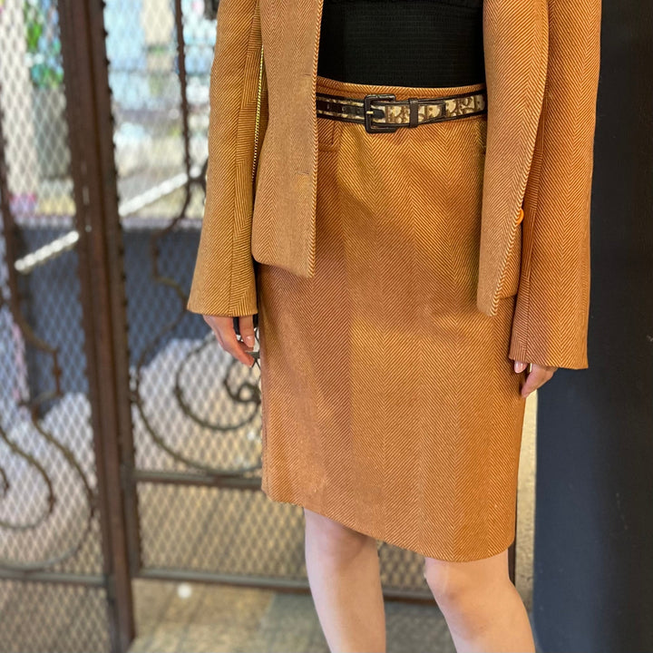 Christian Dior Vintage wool & mink Skirt Suit