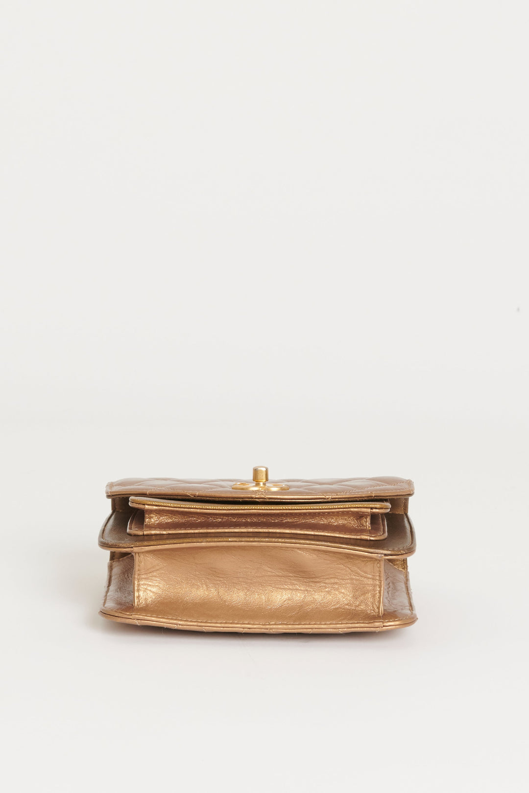 2019 Gold Calfskin Preowned Flap Bag