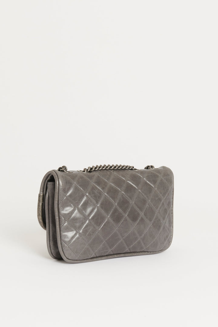 2013 Grey Leather 31 Rue Cambon Preowned Flap Bag