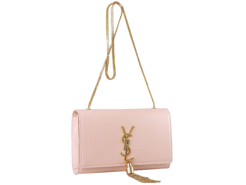 Yves Saint Laurent Small Monogramme Bag In Original Leather Light Pink