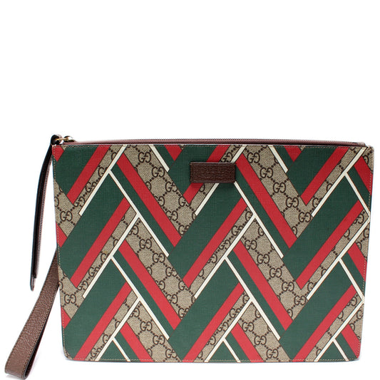 433665 Gucci Supreme Chevron Pouch