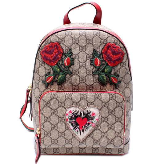 427042 Gucci Supreme Garden Embossed Backpack