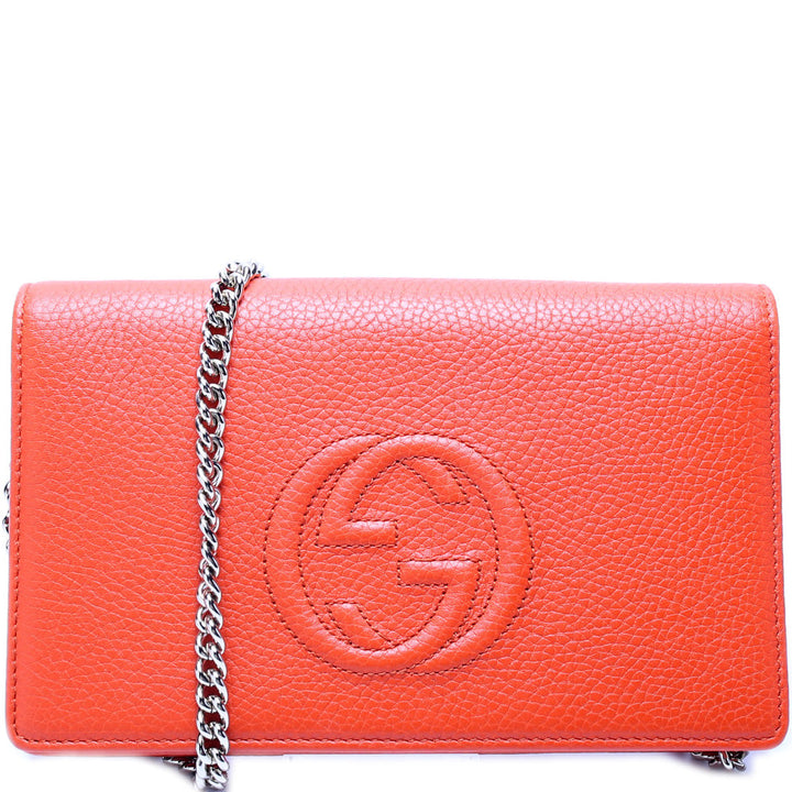 407041 Soho Leather Wallet On Chain