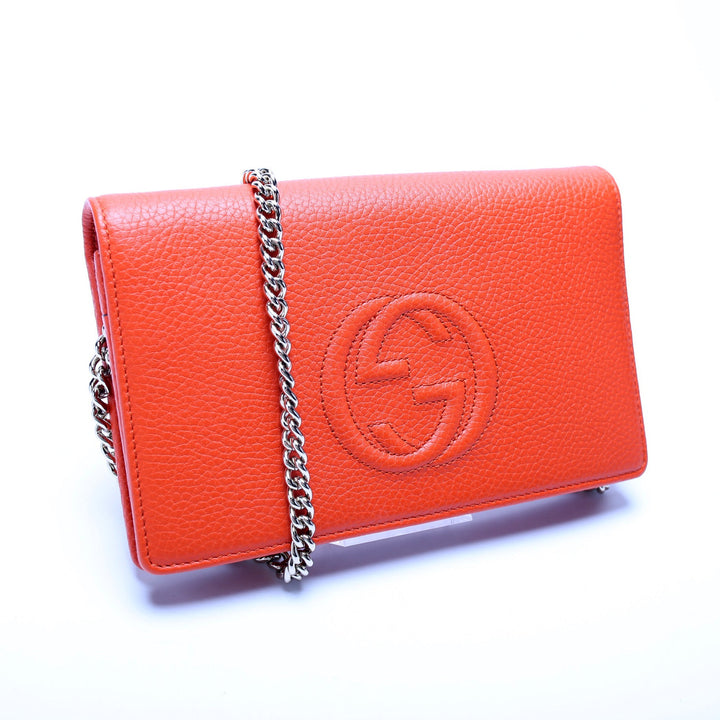 407041 Soho Leather Wallet On Chain