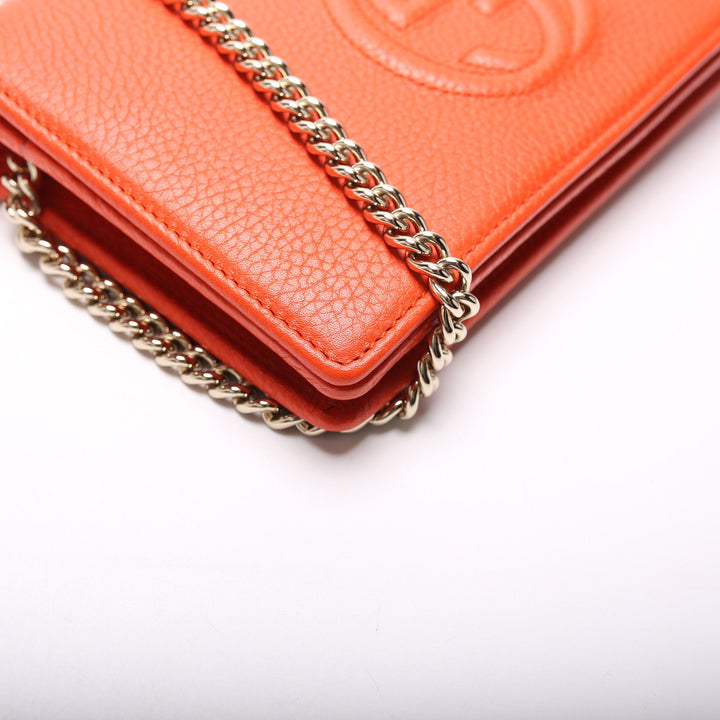 407041 Soho Leather Wallet On Chain