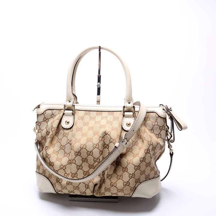 247902 Gucci Canvas Sukey Satchel