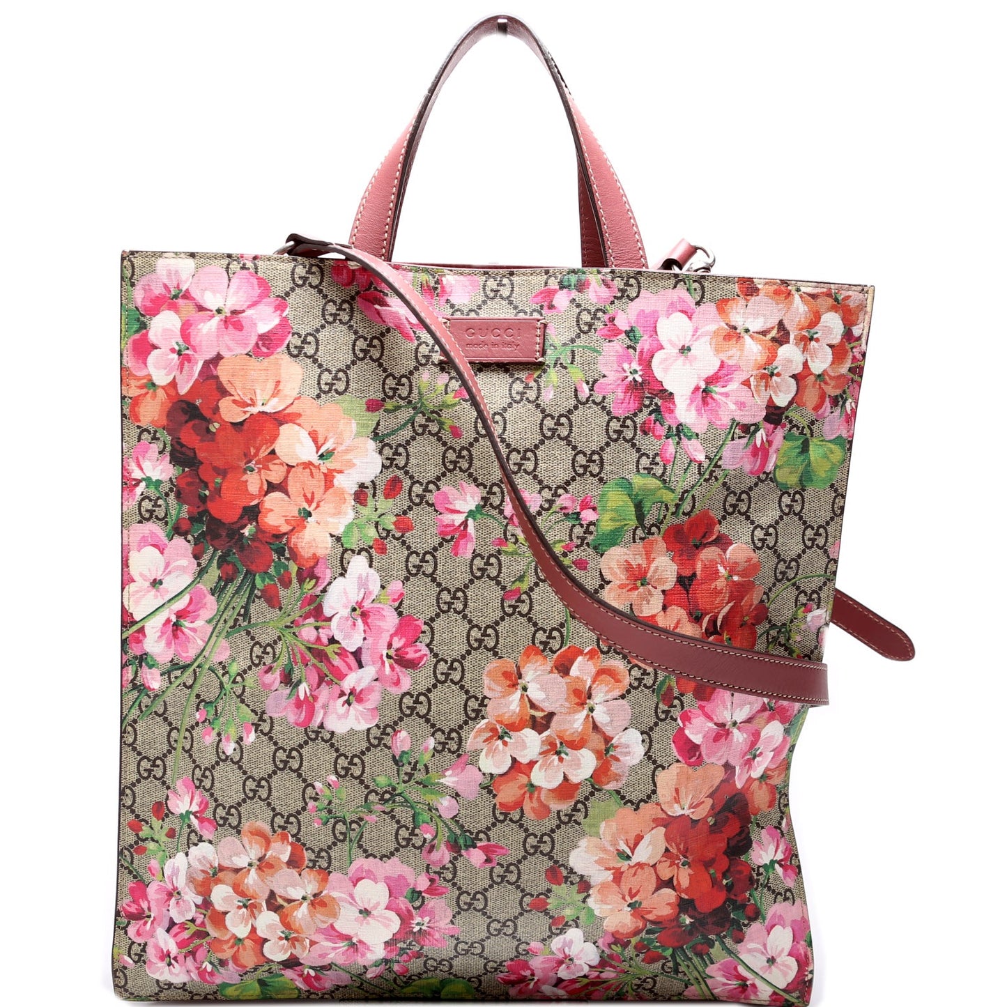 450950 Soft Gucci Supreme Blooms Vertical Tote