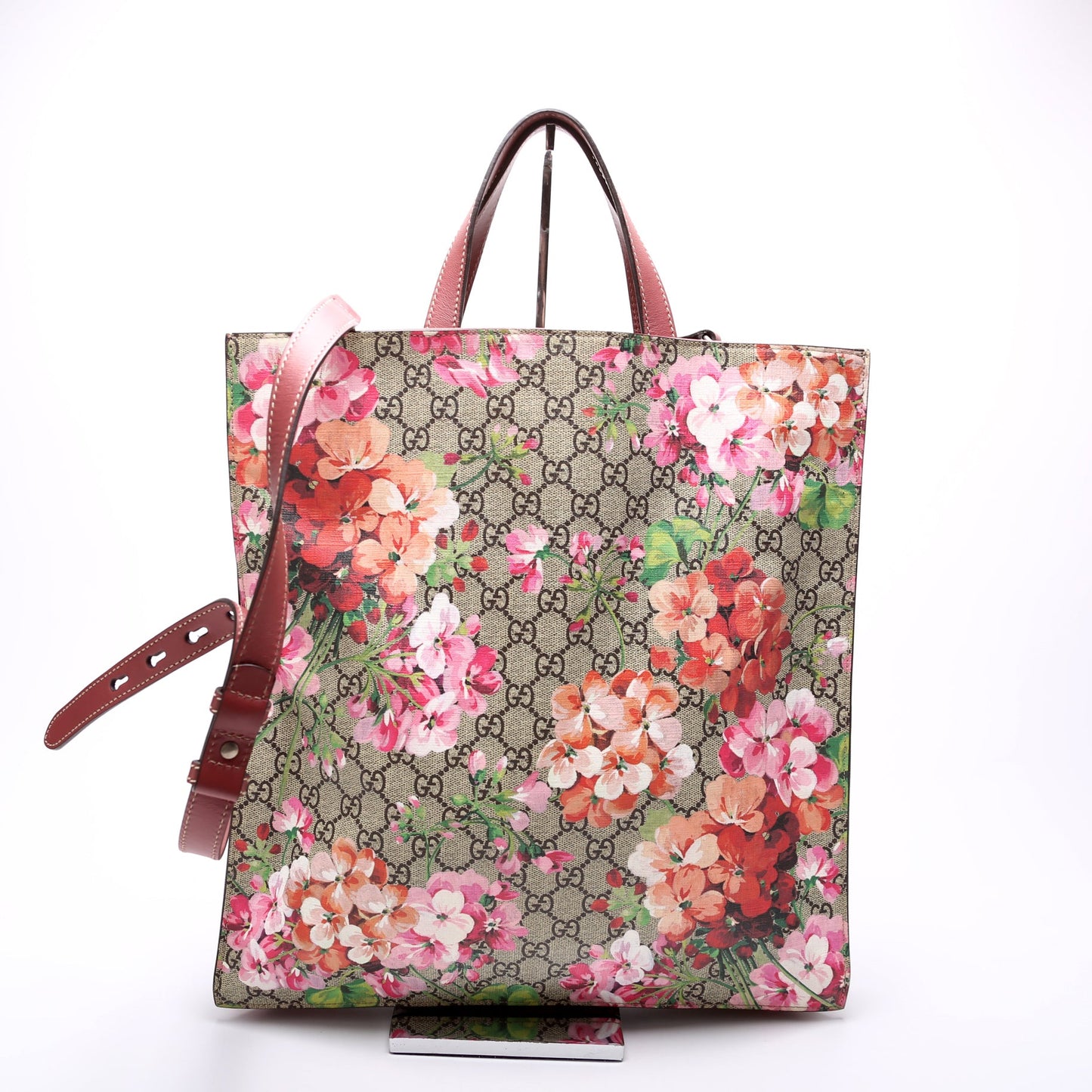 450950 Soft Gucci Supreme Blooms Vertical Tote