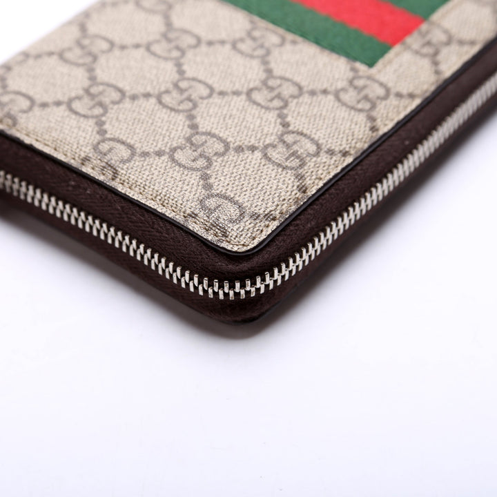 408831 Web Gucci Supreme Zip Around Wallet