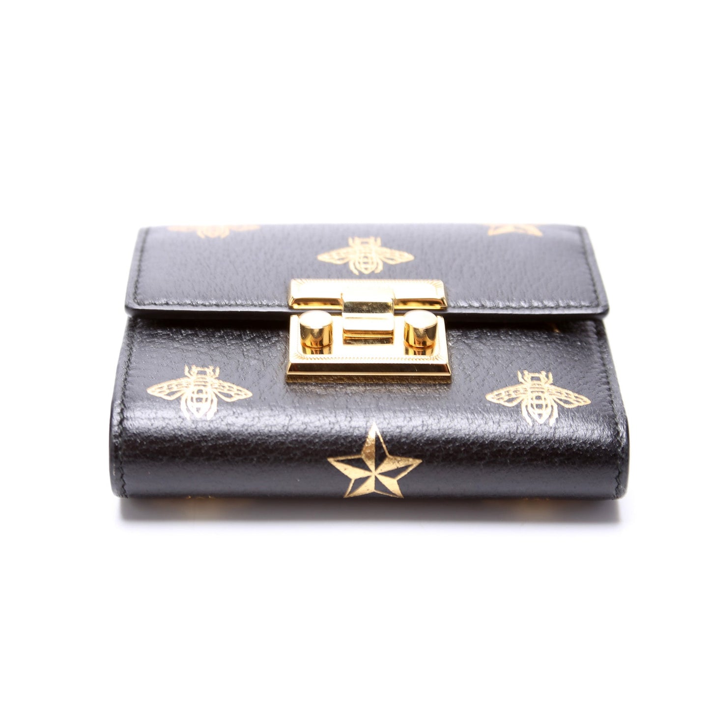 453155 Bee Star Leather Padlock Wallet