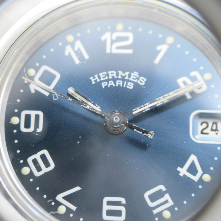HERMES Clipper Wrist Watch Watch Wrist Watch CL4.210 Quartz Blue Stainless Steel