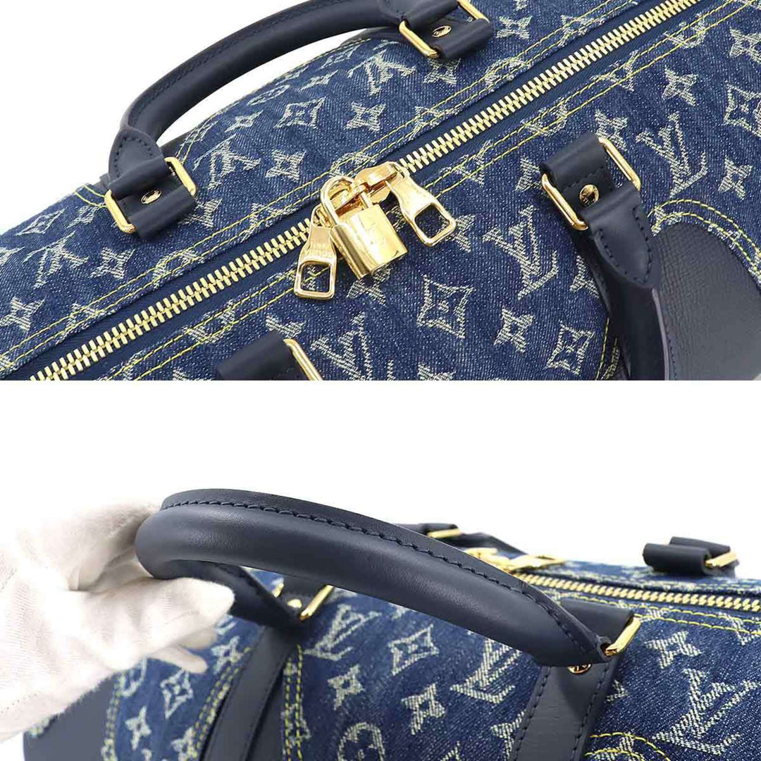 Louis Vuitton Monogram Denim Keepall Bandouliere 50 2way Boston Shoulder Bag NIGO M45975 RFID