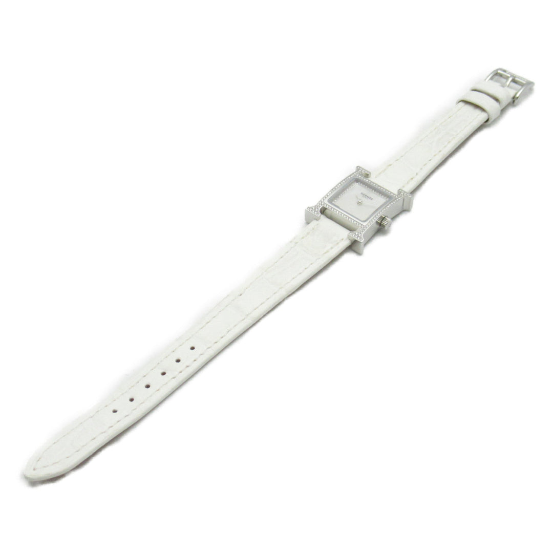 HERMES H Watch Mini Diamond Bezel Wrist Watch Watch Wrist Watch HH1.132 Quartz Silver Silver shell Stainless Steel Le