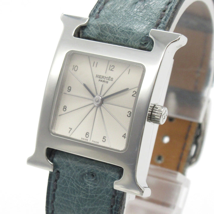 HERMES H watch Wrist Watch watch Wrist Watch HH1.210 Quartz Silver Stainless Steel Leather belt