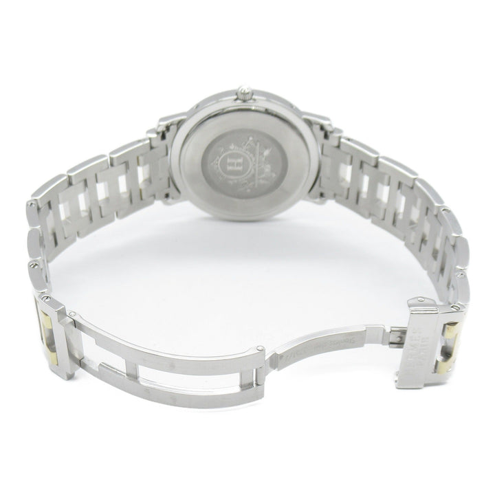 HERMES Clipper Wrist Watch Watch Wrist Watch CL6.720 Quartz Ivory Gold Plated Stainless Steel