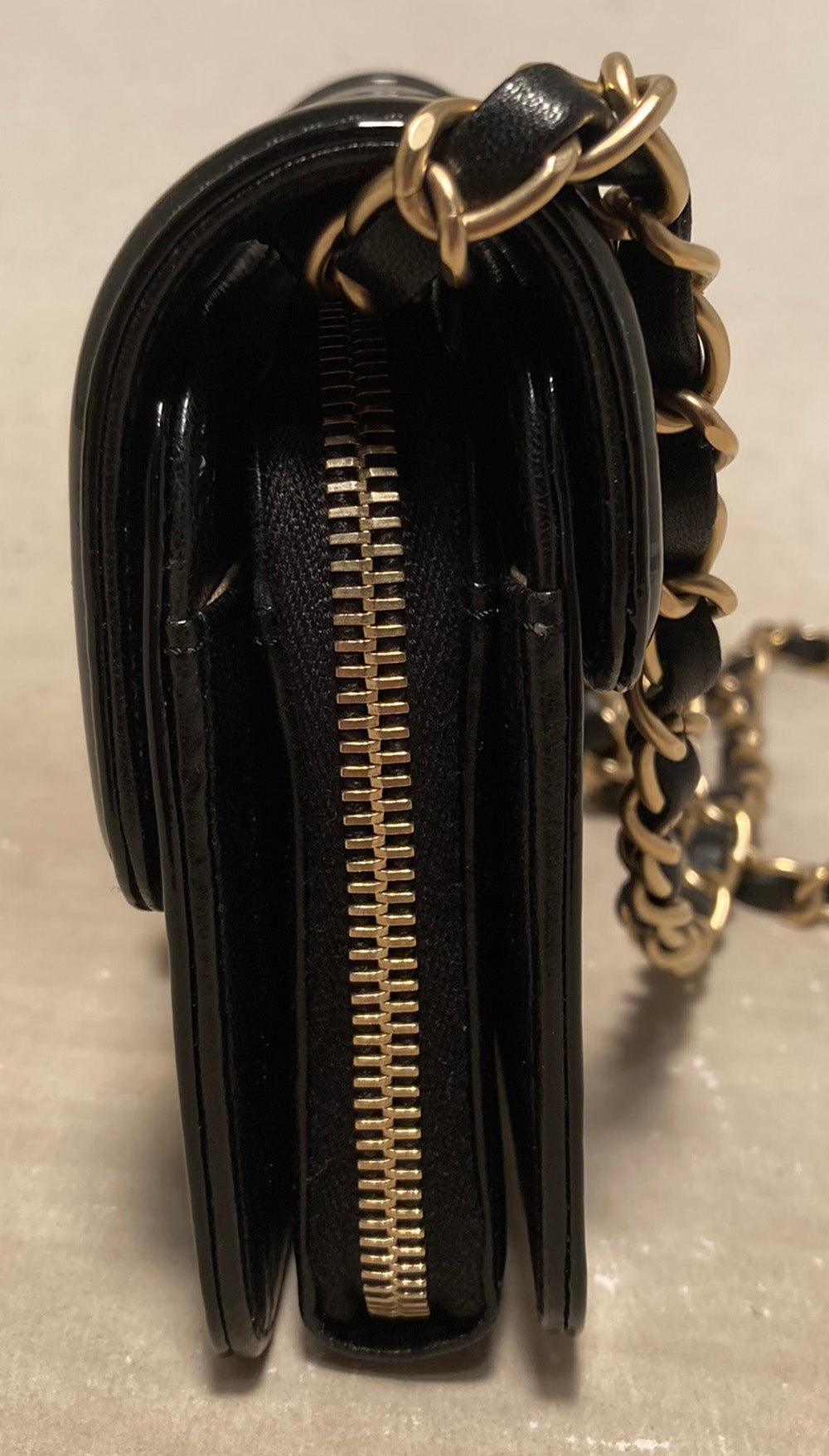 Chanel Mini Black Patent Leather Classic Shoulder Bag