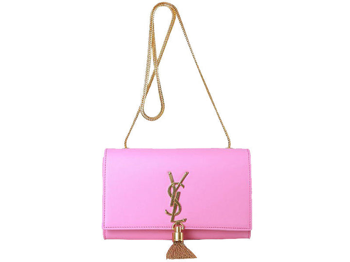 Yves Saint Laurent Small Monogramme Bag In Original Leather Pink