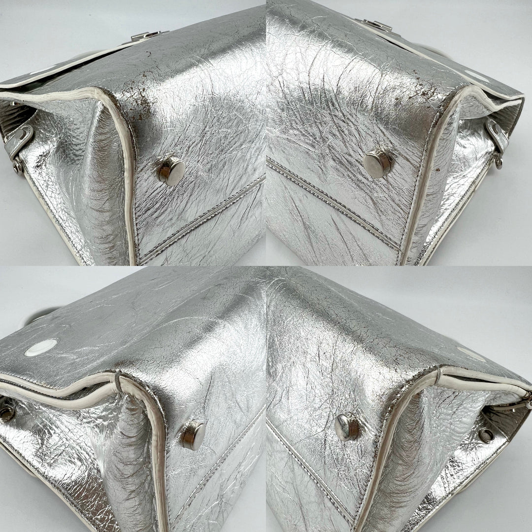 CHRISTIAN DIOR Medium Diorever silver bag
