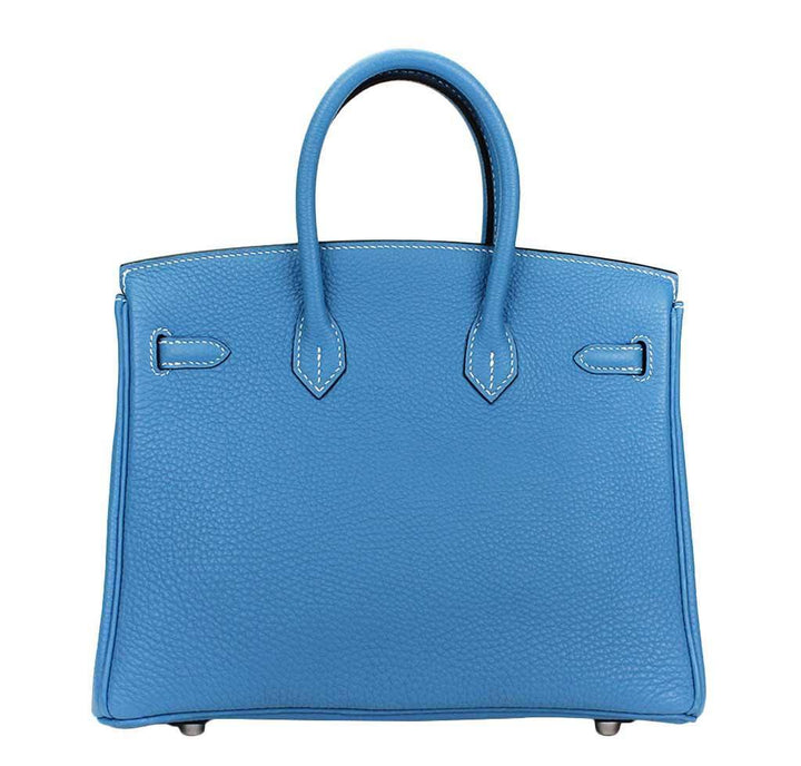 Hermes Birkin 25 Blue Jean Bag